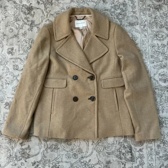 Banana Republic Camel Wool Blend Peacoat Jacket - Picture 2 of 9